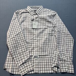 Van Heusen Men's Regular Fit Button Down Collar Dress Shirt Sz‎ L Brand New